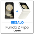 Celular Samsung Galaxy Z Flip5 256/8GB Cream + Funda Eco-Leather Cream