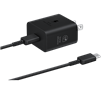 Adaptador Samsung 25W USB tipo C Negro con cable
