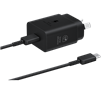 Adaptador Samsung 25W USB tipo C Negro con cable