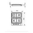 Anafe Encastrable Longvie Multigas 60cm Acero Inoxidable 