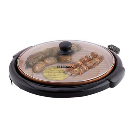 Parrilla Eléctrica Parrimix Liliana con tapa de Vidrio 35 cms